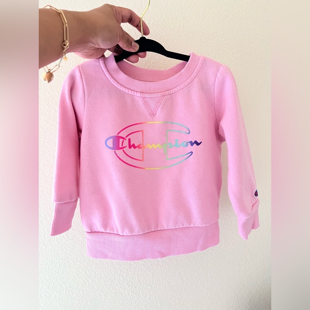 Little Girl Champion Pink Sweatshirt